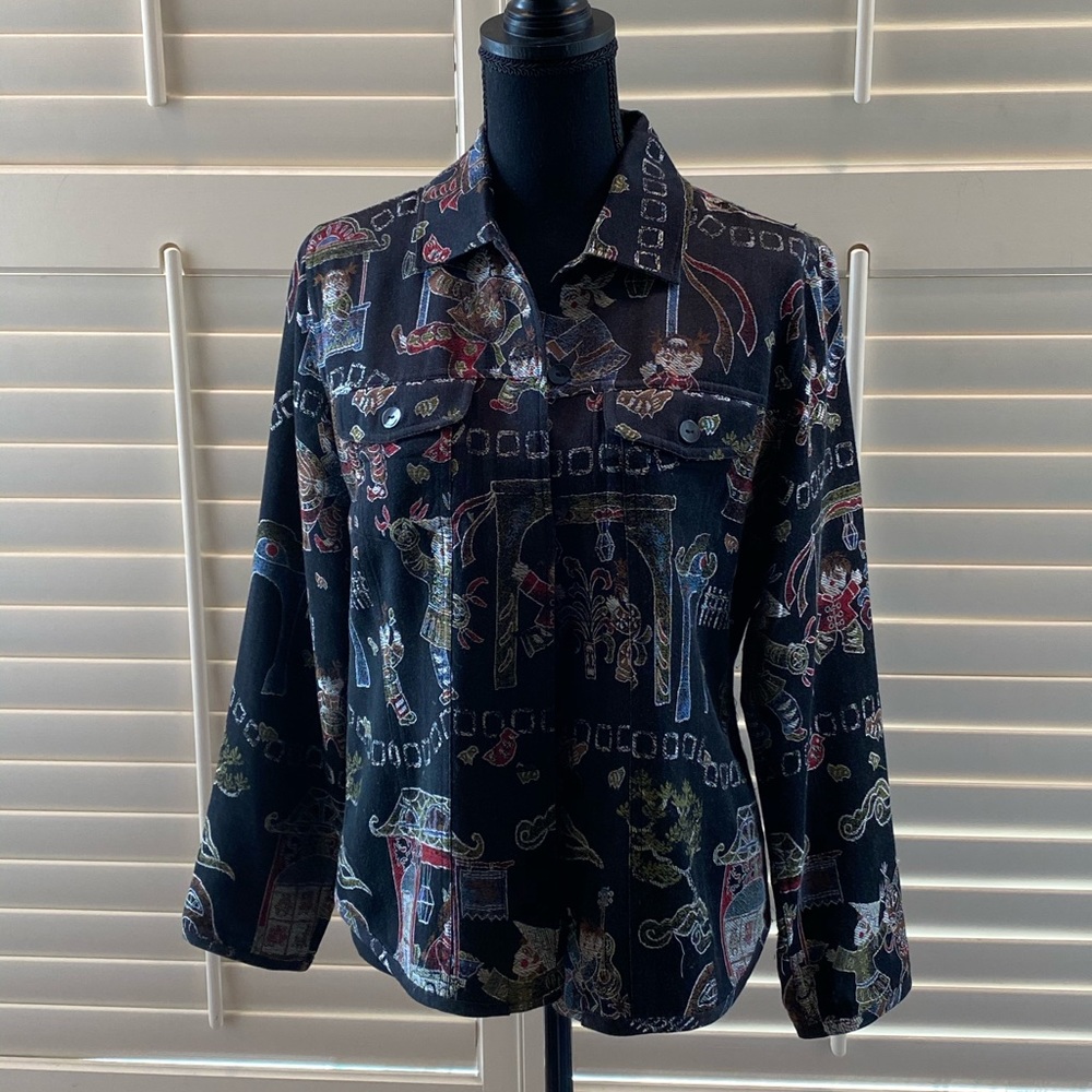 Chico’s black button up jacket